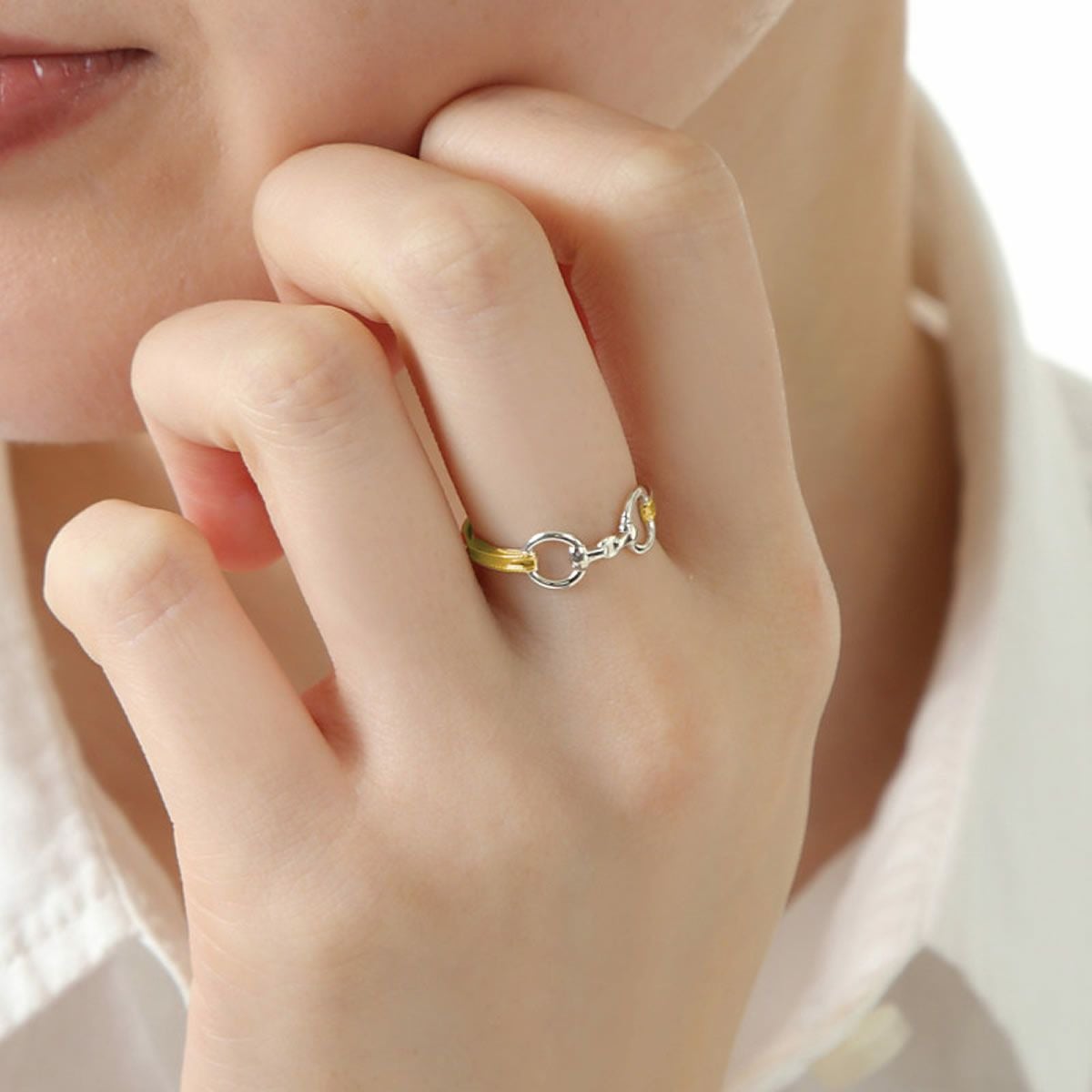 EQULIBERTA シルバー×10K ビットモチーフリング|JODHPURS