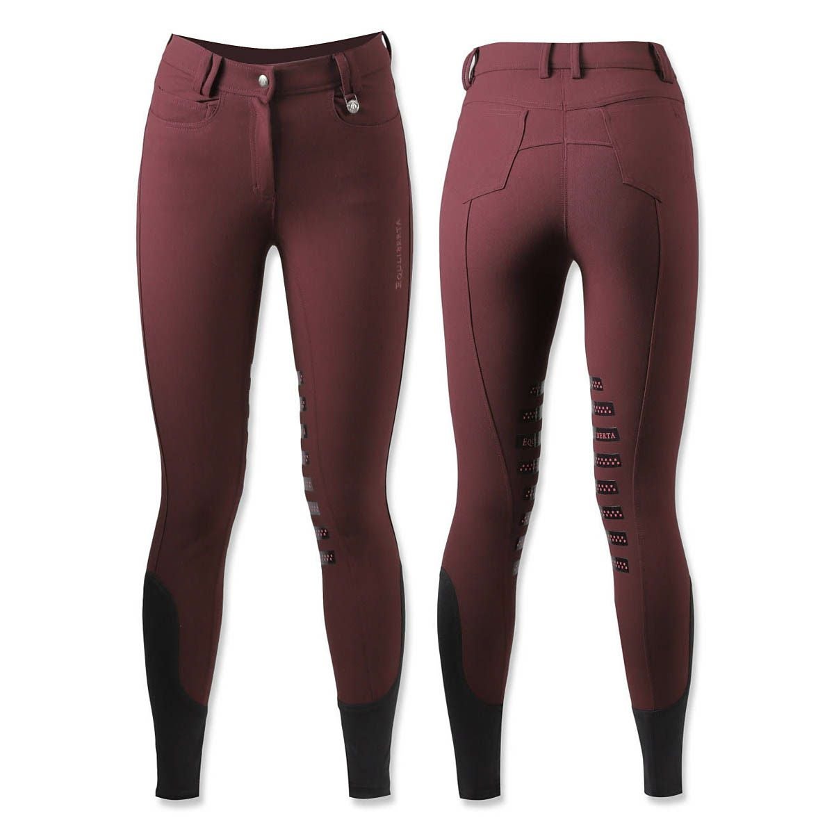 EQUILINE エクイライン COMMESSA キュロット I42 レッド レディース 乗馬 馬術 中古】EQUILINE エクイライン COMMESSA キュロット I42 レッド