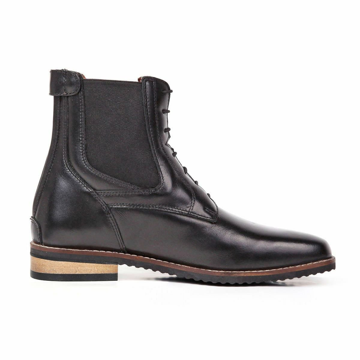EQULIBERTA バックファスナー 編み上げ 本革 ショートブーツ|JODHPURS