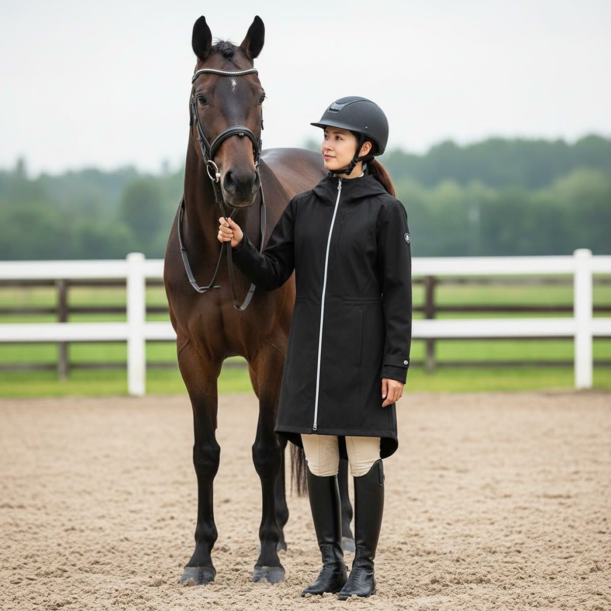 Asmar Equestrian ジャケット コート M ブラック レディース 乗馬 馬術 乗馬 ショージャケット EQUITHEME アテネ コンペティション ジャケット