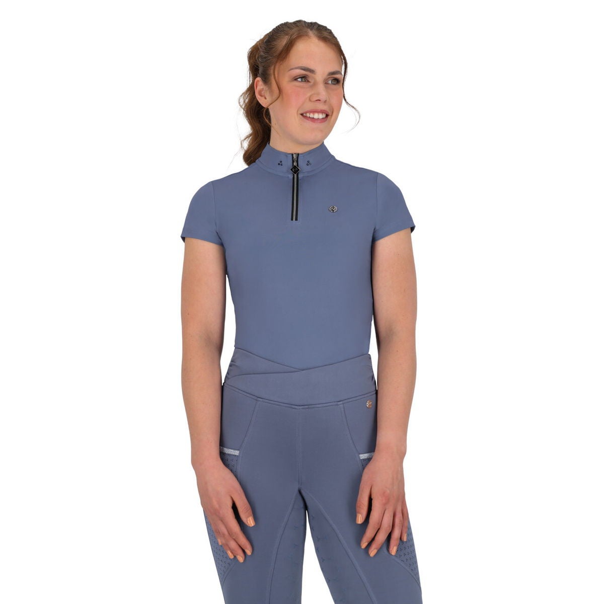 乗馬半袖トップス QHP オーブリー スポーツシャツ 半袖 レディース|JODHPURS